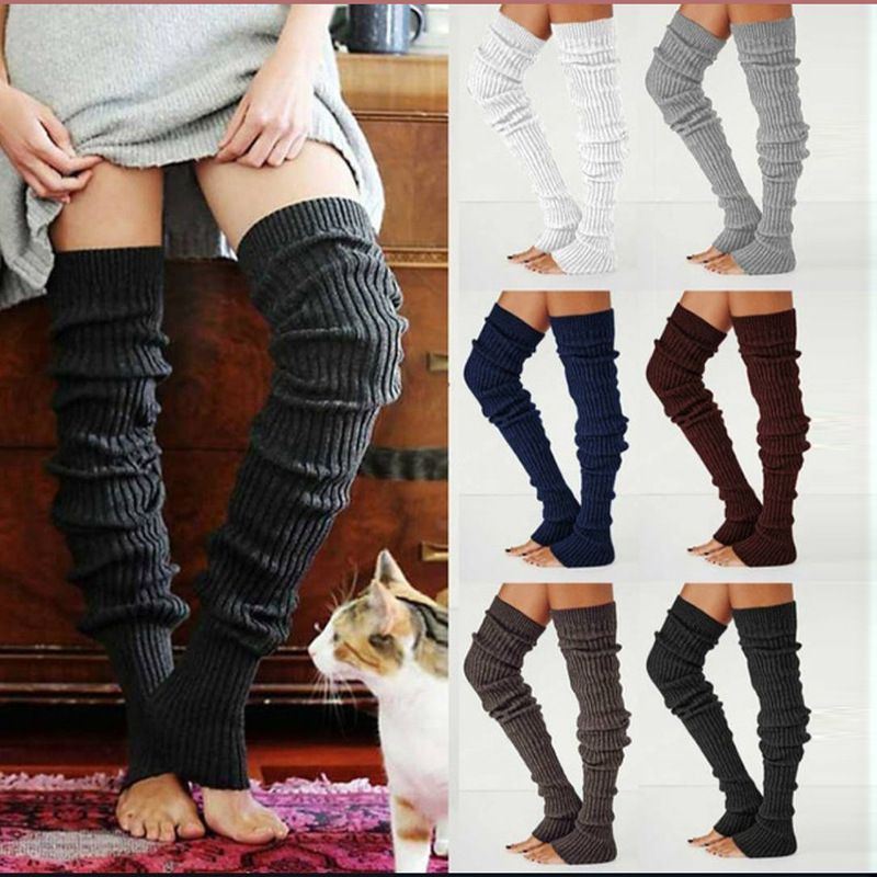 European and American Autumn and Winter Hot-Selling Long Over-The-Knee Knitted Pile Socks for Women Amazon Cross-Border Exclusive Supply European and American Autumn and Winter Hot-Selling Long Over-The-Knee Knitted Pile Socks for Women Amazon Cross-Border Exclusive Supply