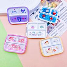 可爱卡通方形分餐盘树脂盘子配件创意奶油胶diy冰箱贴微观造景底