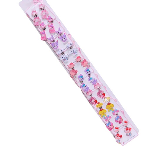 Super cute princess cartoon earrings earrings for girls and babies without pierced ears, pain-proof fake earrings, jewelry, children's ear clips