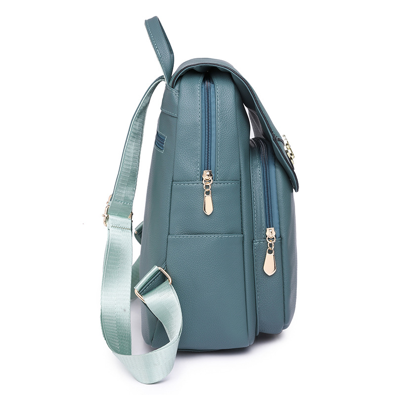 Fábrica al por mayor 2023 nueva mochila de cuero suave retro para mujer, mochila de viaje de gran capacidad para desplazamientos urbanos, mochila escolar