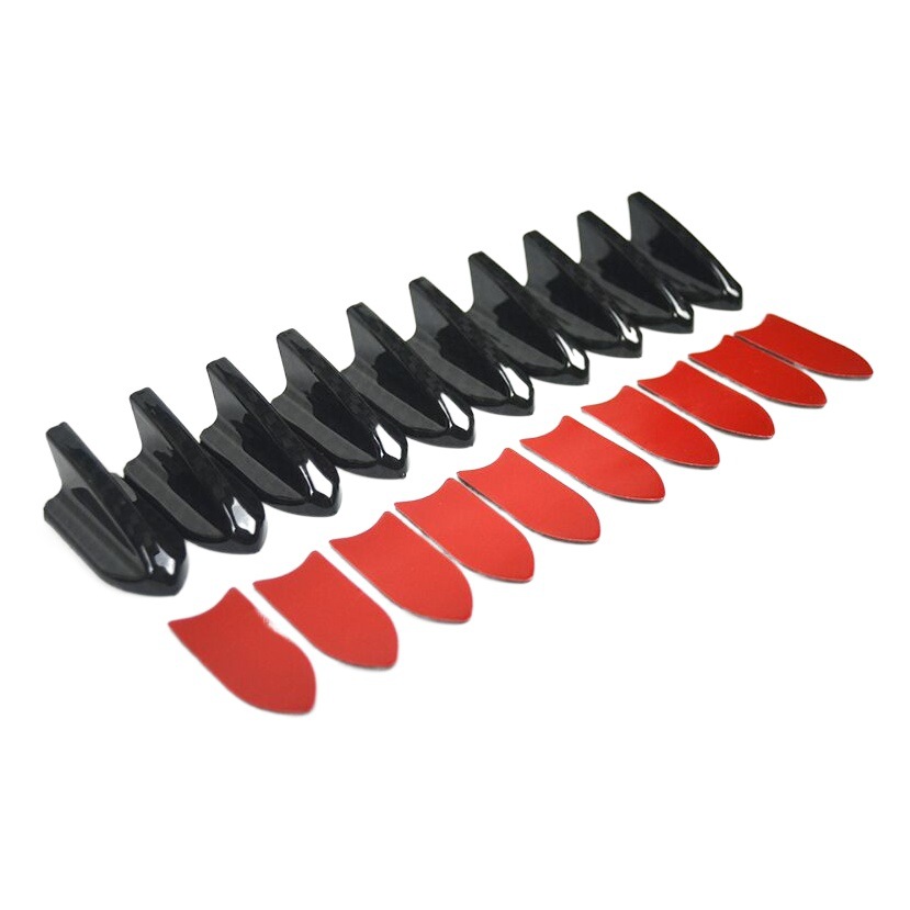 Directo de fábrica adhesivo del coche decorativo negro antena universal modificado pequeño conjunto de antena de aleta de tiburón de 10