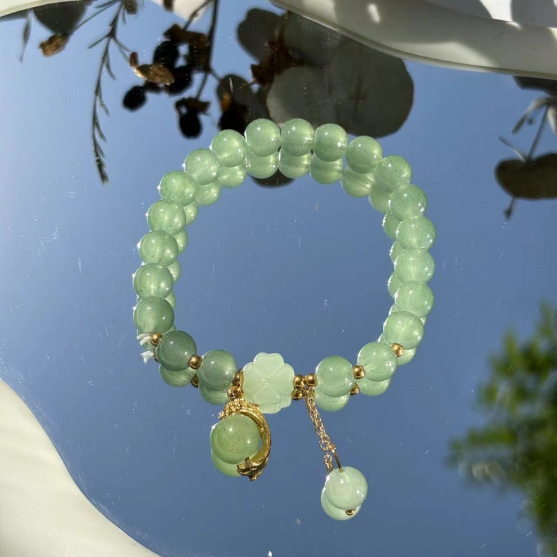 S048-그린 드래곤 비즈 동린 옥 비즈 팔찌#SZ342용
