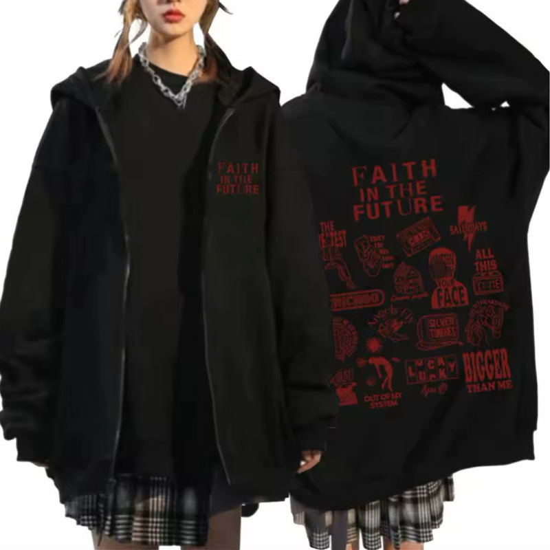 Kanye West Kanye Zipper Sweatshirt I Feel Like Pablo Men's and Women's Casual Sports Sweatshirt Coat