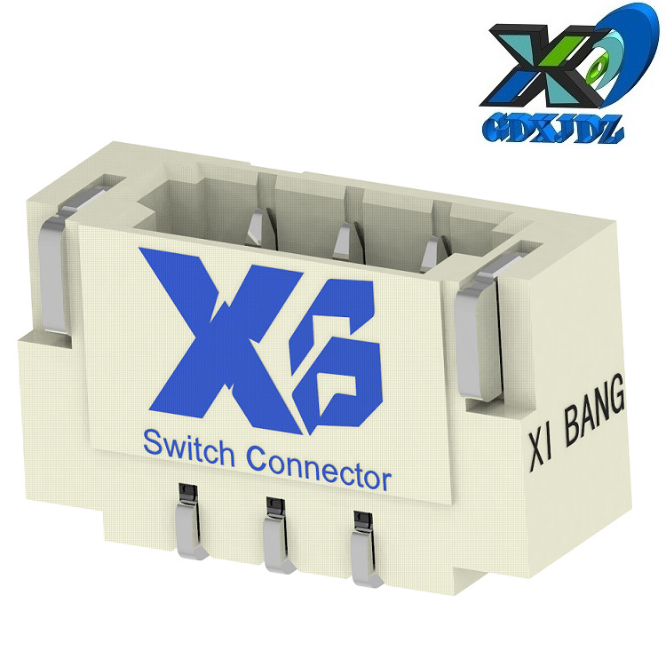 卧贴针座母座间距0.8 刺破式插座大电流连接器 线对板单排弯针3芯