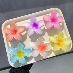 国境を越えた人気のプルメリアクリップ バウヒニアの花 ネットセレブの花のヘアクリップ 後頭部ヘアクリップ サメクリップ ヘアクリップ
