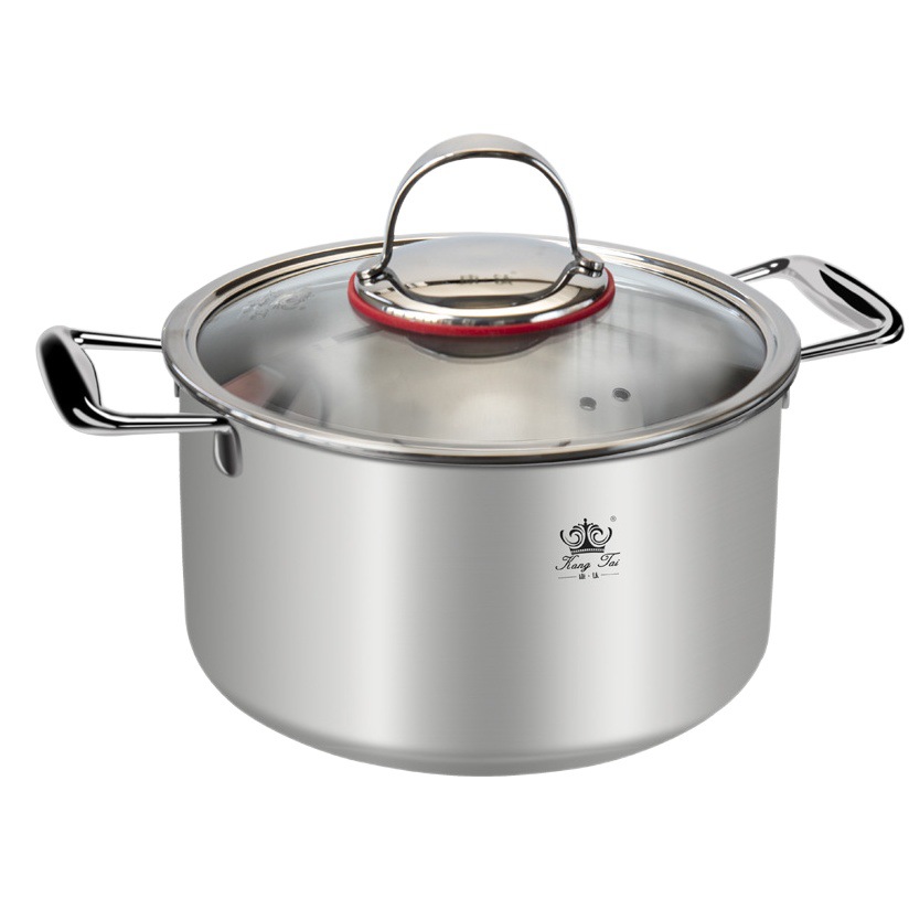 Kangti puro titanio sopa olla de estofado olla hogar gas inducción cocina hogar uncoated titanio puro compuesto olla 20/24cm