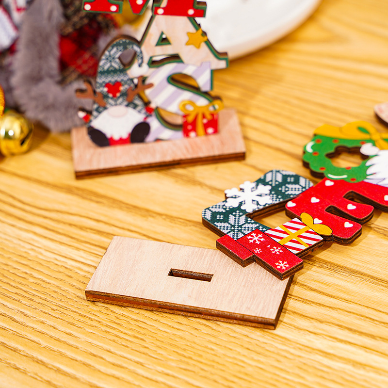 Christmas Festival Christmas Rudolf Wood Party Ornaments
