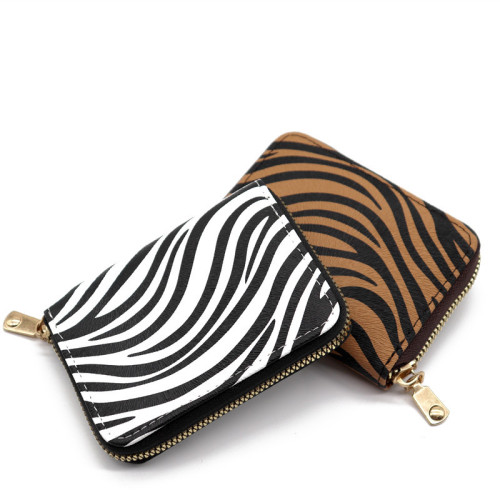 New Cross-border Animal Pattern Series Accordion Card Holder, Small and Exquisite, Short, Zero Wallet, Large Capacity, Multiple Card Slots, Card Clip