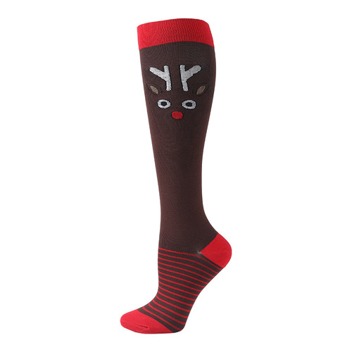 Cross-border Christmas compression socks, sports beautiful legs, calf socks, stockings, elastic socks, socks, men's and women's compression socks wholesale