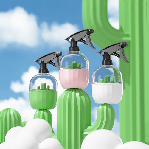 Fresh Nordic style cactus watering bottle gardening spray bottle 500ml small spray disinfection candy color flower watering kettle