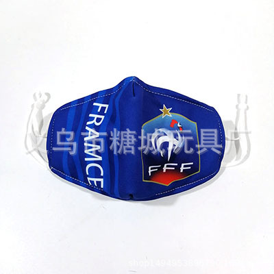 Equipo de fútbol de la UEFA máscara personalizada impresa a prueba de polvo máscara de filtro ventiladores protector solar transpirable cubierta protectora transfronteriza