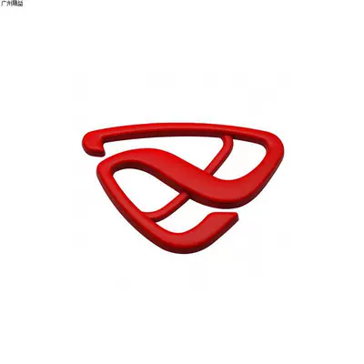 metal car emblem in — Car logo - small-sized-red-rotor