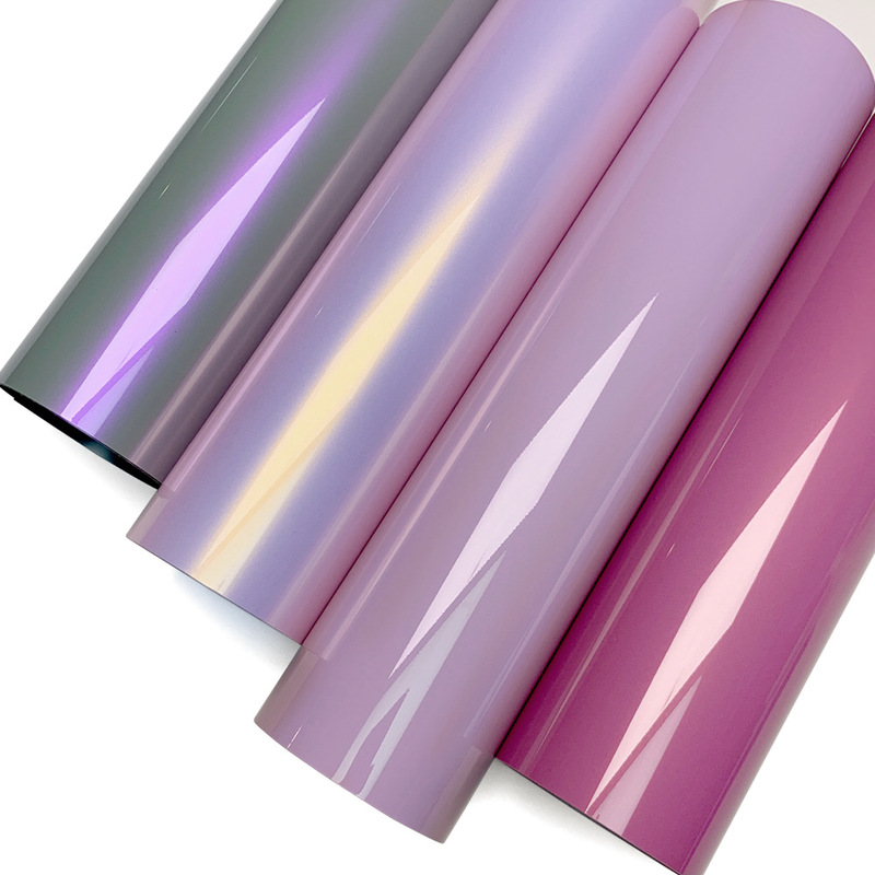 Factory Direct Sales New Car Wrap Film Bright Gold Pink Fantasy Purple Fantasy Gray Charm Purple Car Sticker Central Control Rearview Mirror