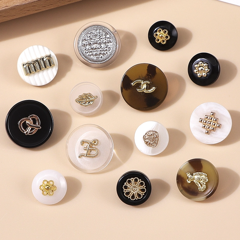 Модная рубашка пуговицы леди маленький ароматный стиль кардиган шифон металлические пуговицы платье жилет свитер декоративные пуговицы