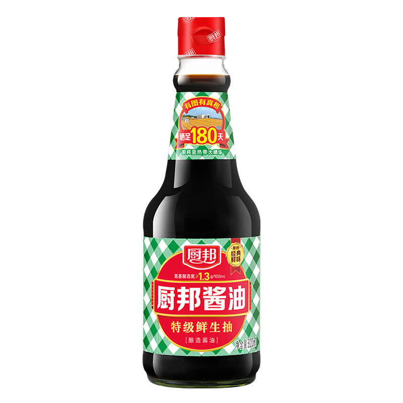 820ml厨邦酱油生抽味极鲜黄豆瓶装凉拌酿造家用炒菜调味品