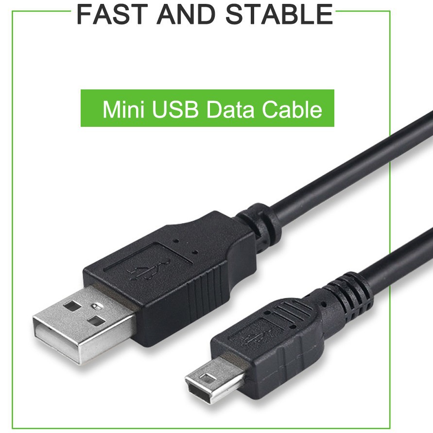 Todo cobre negro miniusb cable V3 mini 5PIN cable de datos T puerto cámara teléfono móvil cable de carga cable