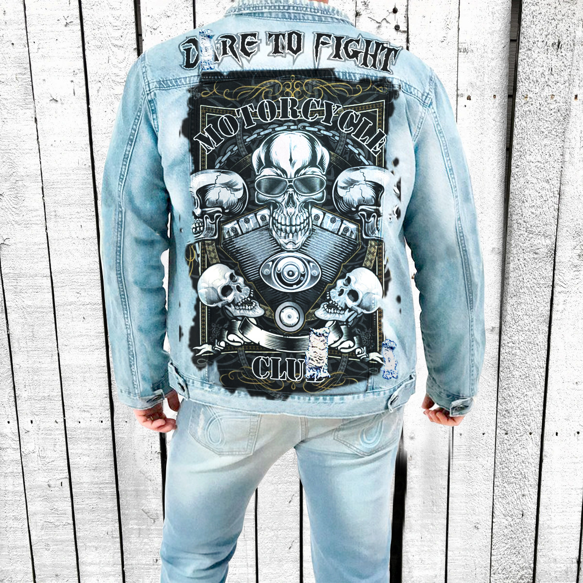 Men's Denim Jacket Round Neck Casual Printed Jacket For Autumn_voghion.com