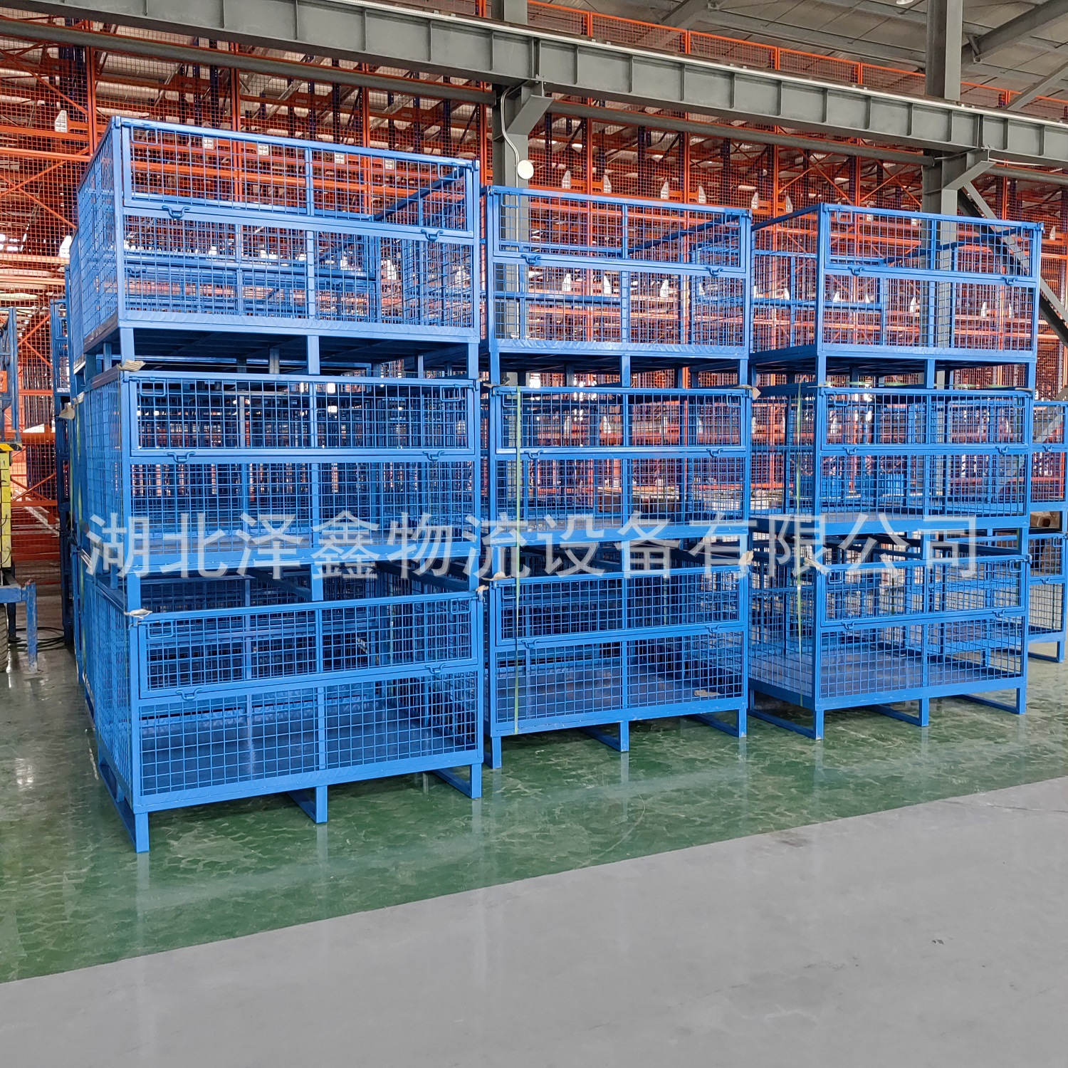 河北厂家批发折叠可堆垛铁 车间物料箱 加强型铁箱金属周转箱