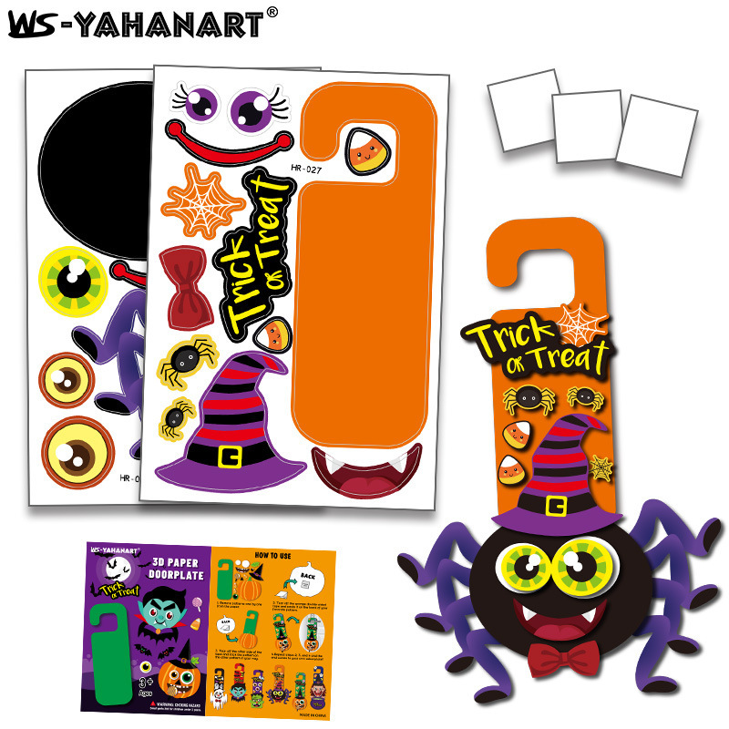 Calcomanías de Expresiones de Monstruos para Juegos DIY de Papel Estucado para Halloween
