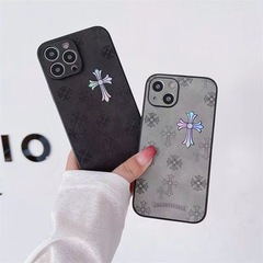適用アップル14promax携帯ケースソフトエッジ硬殻13proレーザー潮牌12精孔全包式潮11