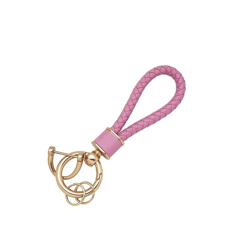 Amazon transfronterizo coche caliente llavero moda cuerda trenzada llavero color llavero cuerda colgante Venta caliente
