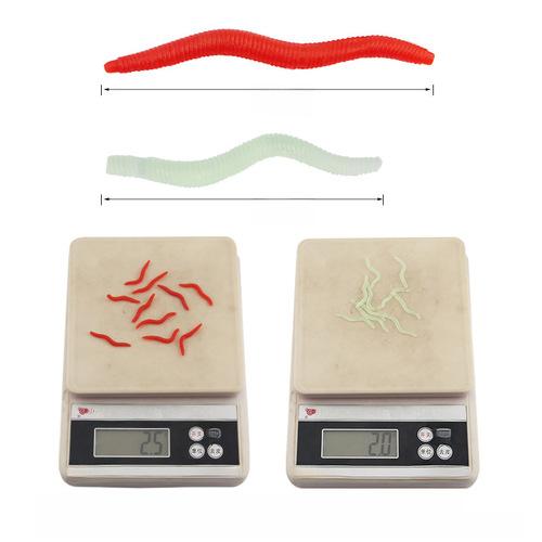 Bionic earthworm red worm bait for crucian carp, mandarin fish and grass carp fishing black hole bait for wild fishing all-purpose fish food simulation fake bait 