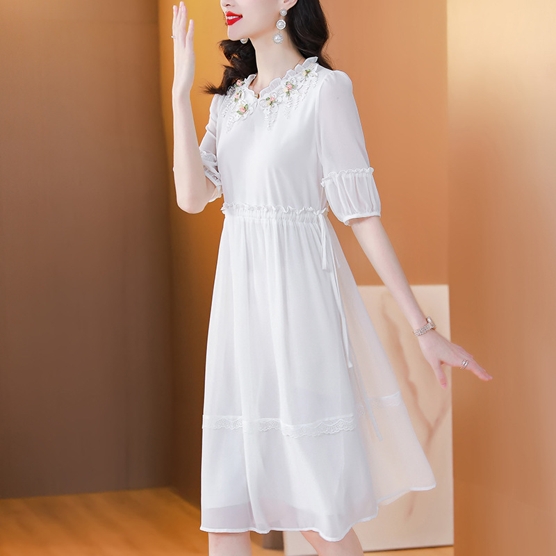 White shiffon summer dress