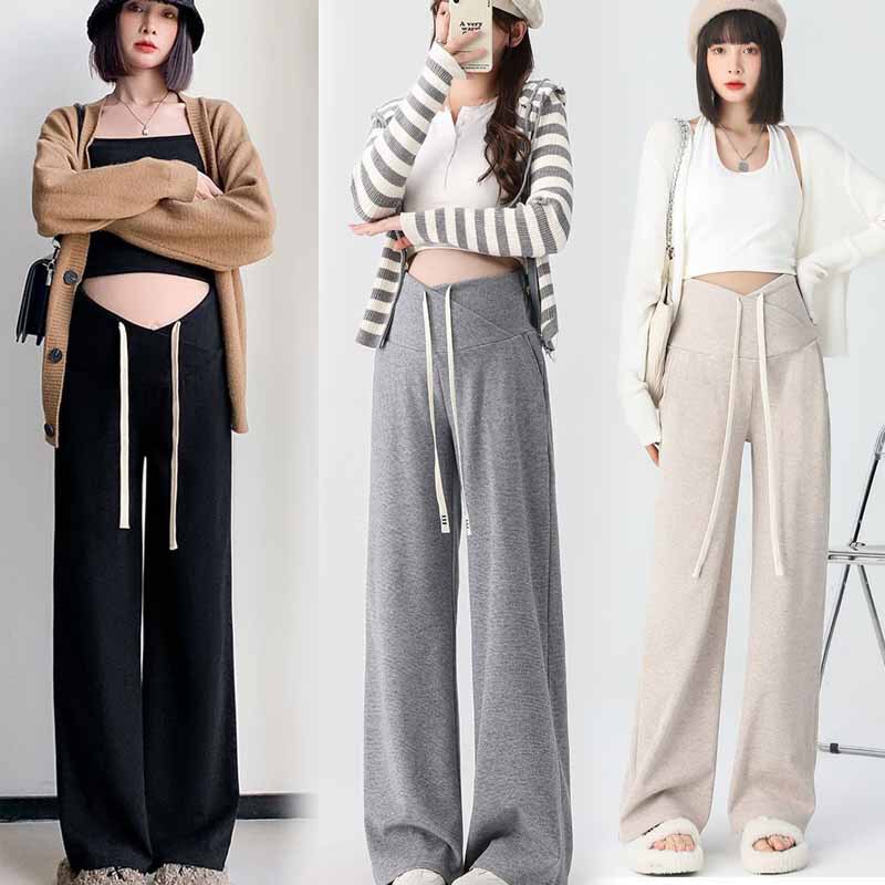 Maternity Wear Plus Size Slimming Drawstring Pants Without Belly Support, Suitable for Spring, Summer, and Autumn, Can Be Worn before and after Pregnancy, Trendy and Versatile Straight-Leg Pants for Commuting Maternity Wear Plus Size Slimming Drawstring Pants Without Belly Support, Suitable for Spring, Summer, and Autumn, Can Be Worn before and after Pregnancy, Trendy and Versatile Straight-Leg Pants for Commuting