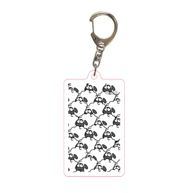 Keychain, acrylic pendant, backpack, transparent double-sided cute accessory