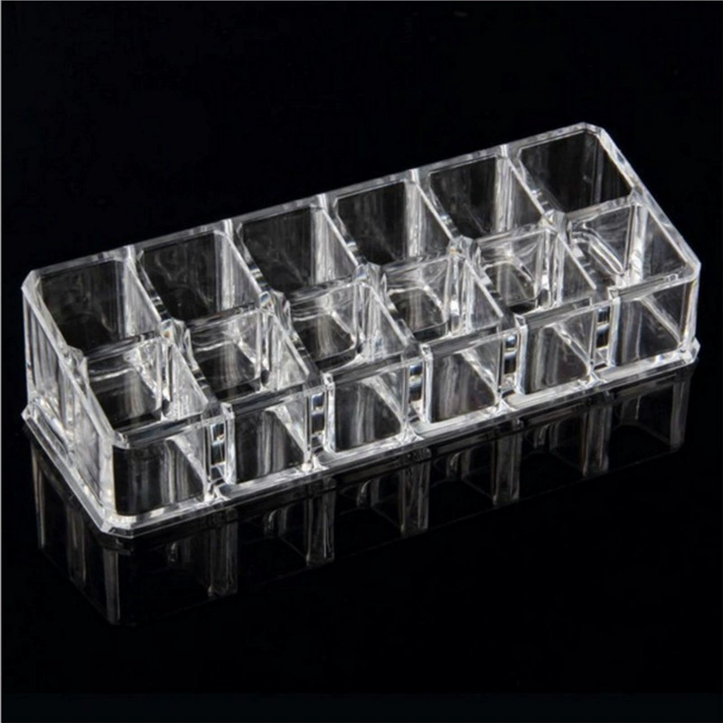 Transparent cosmetic storage box, lipstick, stand, makeup box, 12 cells