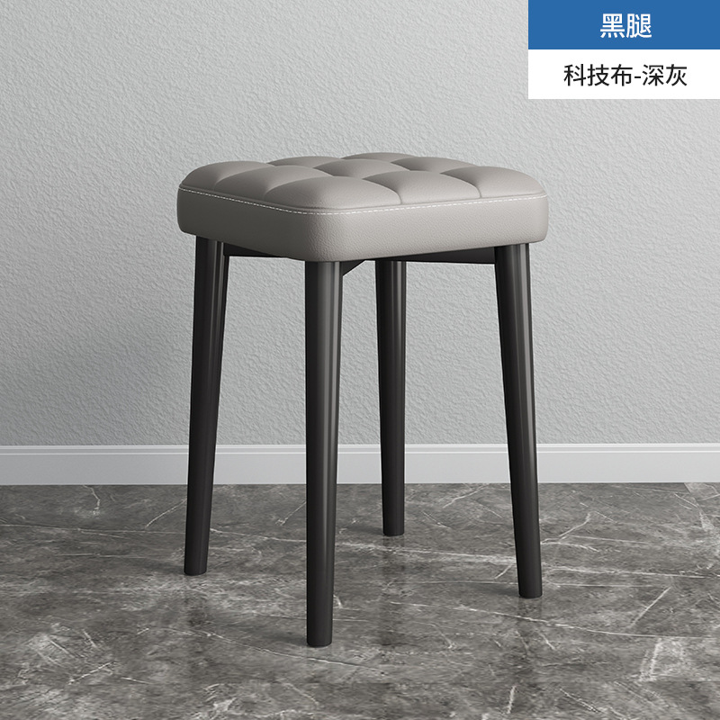 Taburete hogar pequeño taburete bajo pequeña silla taburete redondo Internet celebridad completo lujo ligero respaldo italiano mesa de café taburete apilable