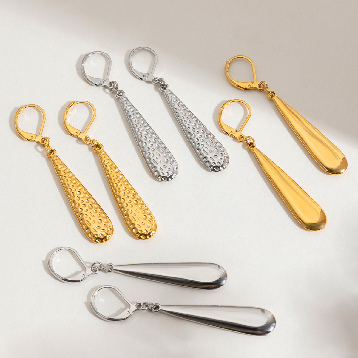Wanxing colgante de gota de agua clásica de acero inoxidable exagerado pendientes transfronterizos simple estilo de diseño de moda joyas
