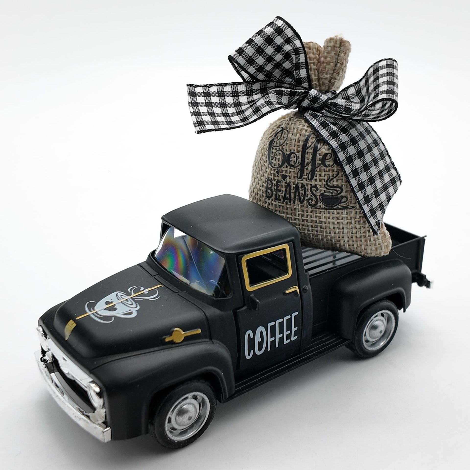 12.5厘米跨境复古回力皮卡合金车模型工艺品摆件礼物COFFEE皮卡