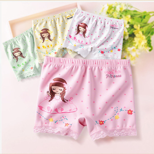 Girl's Leggings Cotton Lined Anti-Peenie Summer Little Girl Solid Color Bowknot Baby Girl Underwear