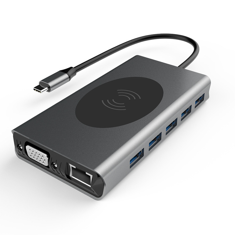 フォーティーンインワン Type-C ドッキング ステーション高解像度デュアル HDMI 異なるディスプレイ画面投影ノートブック多機能ドッキング ステーション|undefined