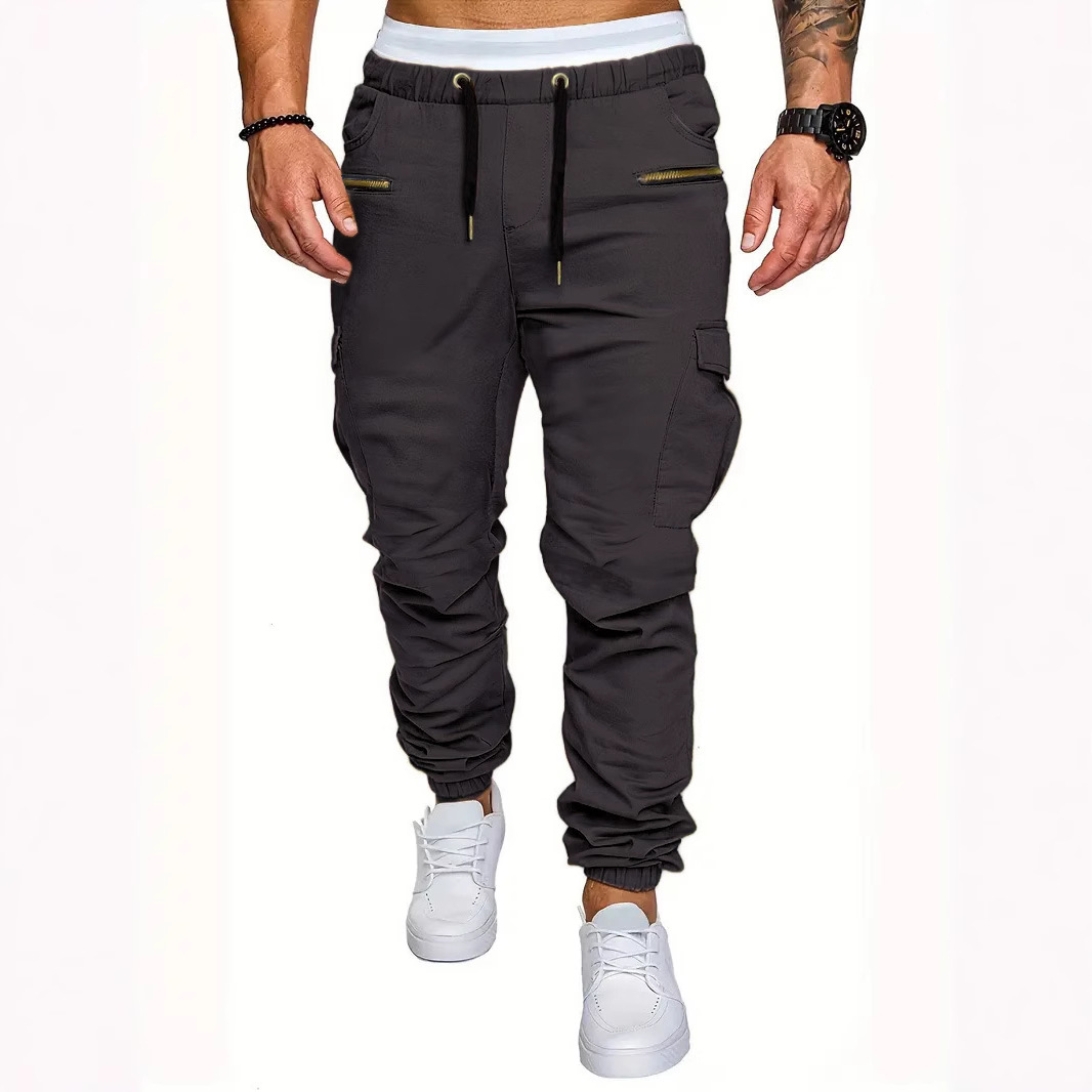 跨境外贸工装多口袋长裤男士休闲裤束脚裤户外运动透气户外活动
