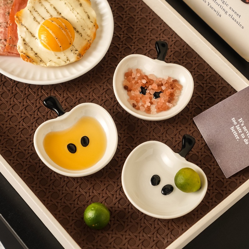 新しいスタイルの新鮮なリンゴ風味のディッシュセット、ハイエンドの家庭用クリエイティブドライディッシュディップソースディッシュ調味料ディッシュ卸売|undefined