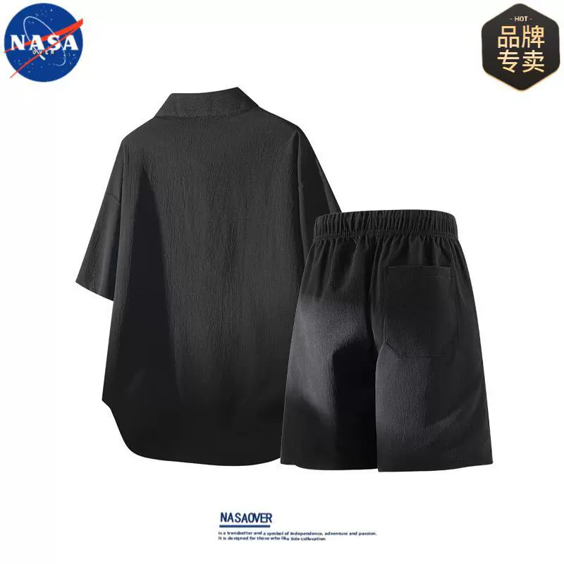 Футболка NASAOVER летняя мужской комплект, китайский стиль, высокое качество, с коротким рукавом