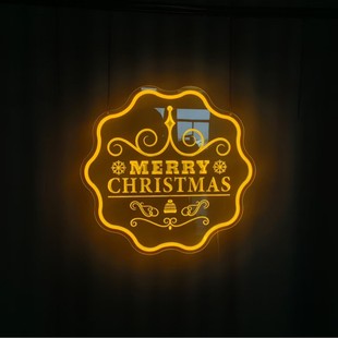 5V Embossed Neon Light Embossed Craft Christmas Series Neon Light Marry Christmas Cross-Border Amazon