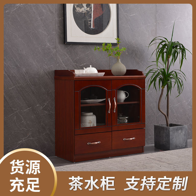 办公室密度板矮柜茶水柜油漆餐边柜现代简约茶水储物柜两门酒水柜|undefined