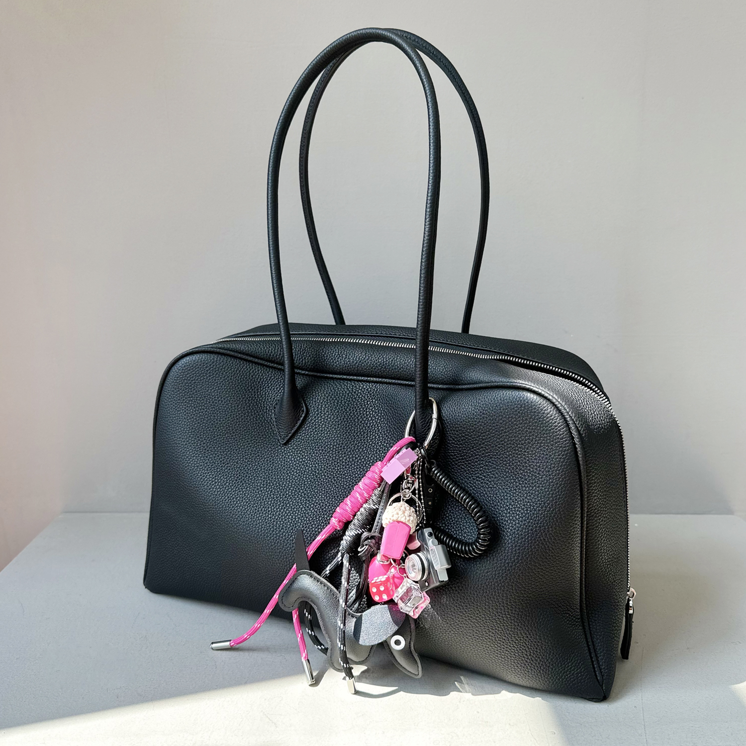 New Top Grain Cowhide Boston Pillow Bag Korean Niche Underarm Bag For Women Large Capacity Commuter Shoulder Handbag
