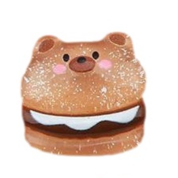 Marrón hielo transparente lindo oso galleta resina accesorios Oso de café DIY crema pegamento teléfono caso horquilla material al por mayor