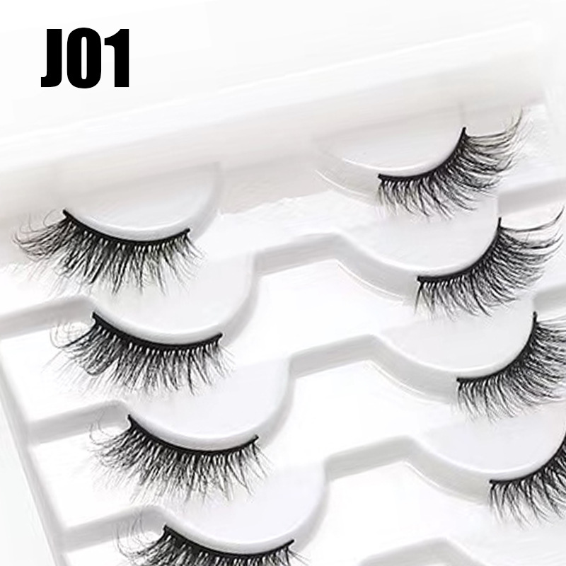 DINGSEN pestañas postizas fábrica al por mayor transfronteriza tridimensional rizado pestañas multicapa grueso medio ojo pestañas medio