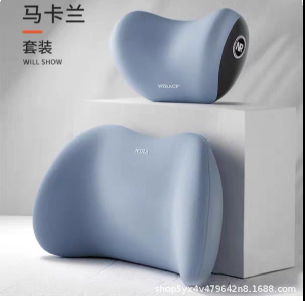Car headrest, car lumbar support, car memory foam lumbar cushion, backrest lumbar pillow, car neck support, in-stock factory