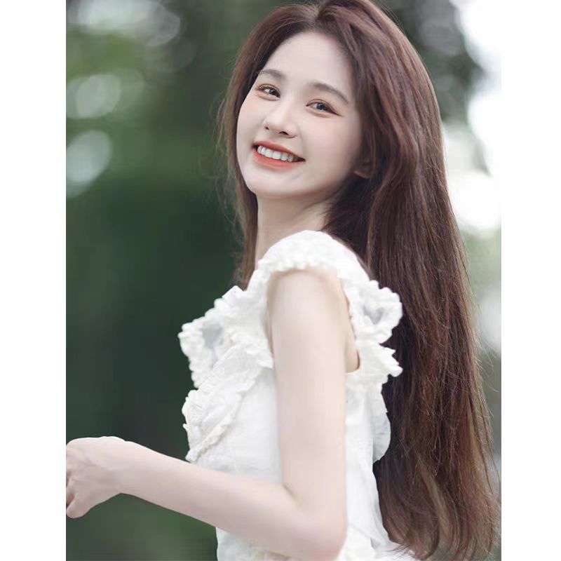 白色吊带连衣裙文艺复古穿搭新款气质女神范甜美御姐长裙时尚洋气|undefined