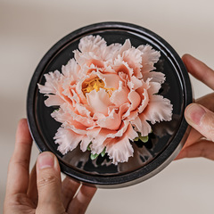 手作り牡丹の花ギフト、クロスボーダー工芸品、車のアロマテラピー装飾品、高級ニッチセラミックフラワーギフト