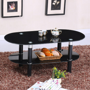 Customized Glass Coffee Table Cross-Border Living Room Home Tempered Glass Rectangular Table Office Coffee Table Table Wholesale