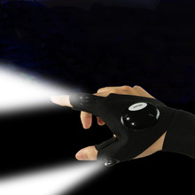 Fingerless Glove LED Flashlight Torch Outdoor Tool Fishing跨