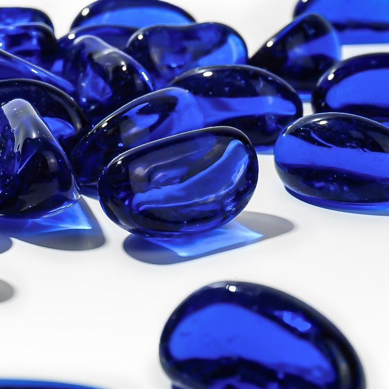 Arena de vidrio azul marino, cuentas de vidrio de colores, arena decorativa para acuarios, arena decorativa para plantas acuáticas, transfronterizo