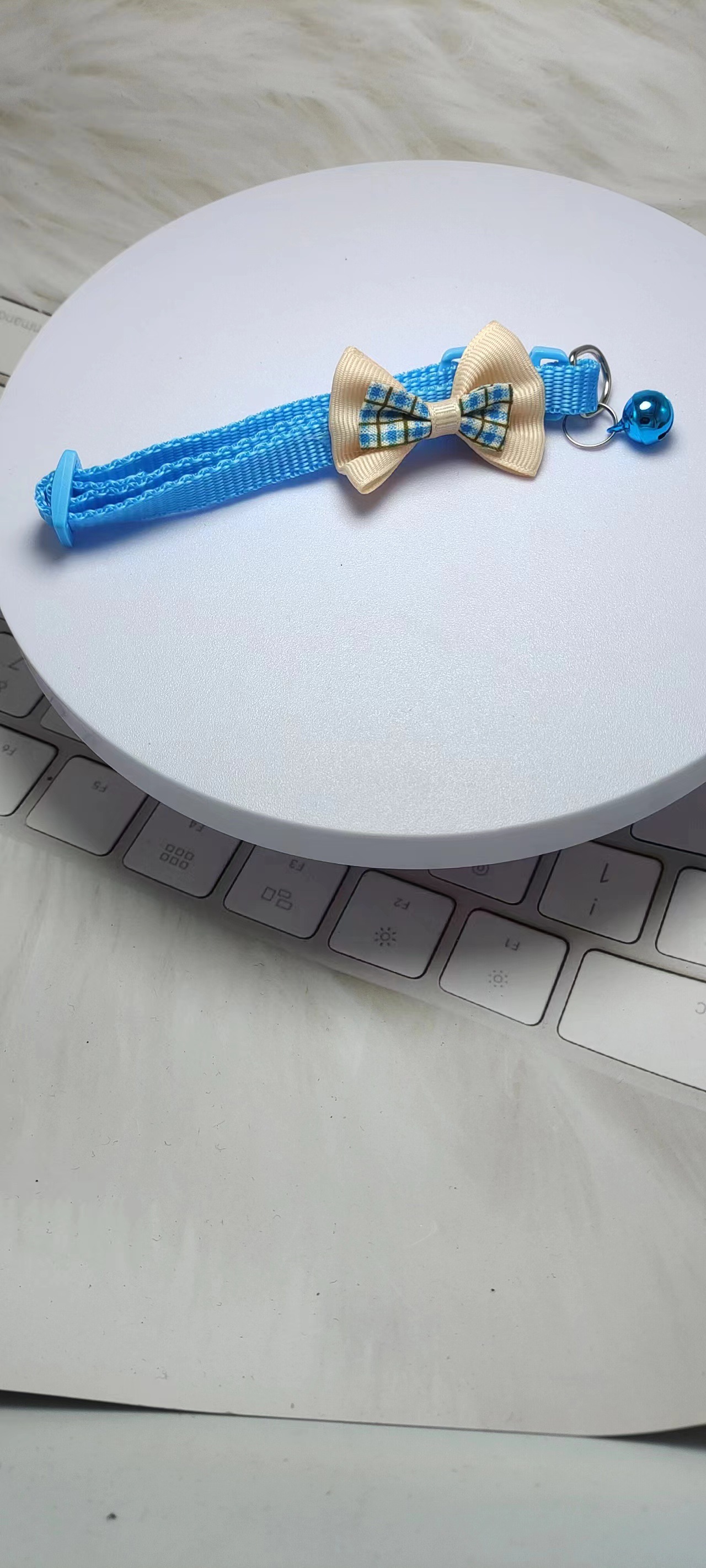 Pei Chong Beibei 1.0 collar a cuadros collar de lazo collar de gato collar de cachorro punto de fábrica